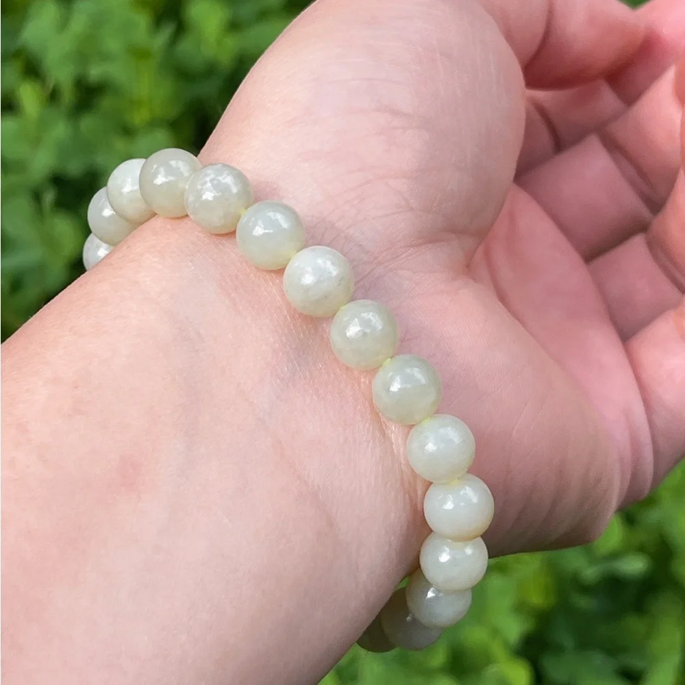 8mm stretchable jade bracelet‎